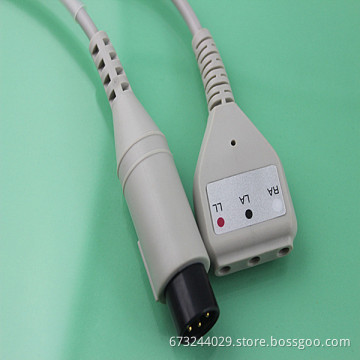 3 Lead ECG trunk cable,Din ECG trunk cable, 6pin